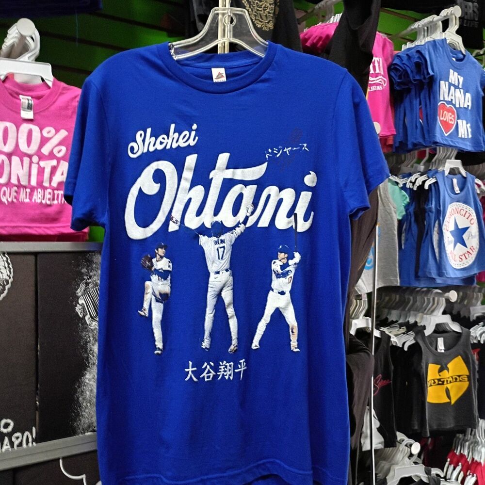 Shohei Ohtani Los Angeles Dodgers screenprint graphic cotton tee size medium m